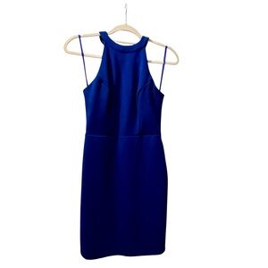 City Stud Cobalt Blue Dress for Women Juniors Fitted Criss Cross Back Size 7